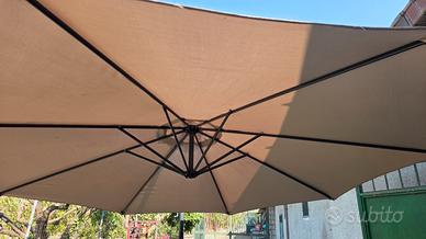 ombrellone a braccio 3x3 completo di  base in piet