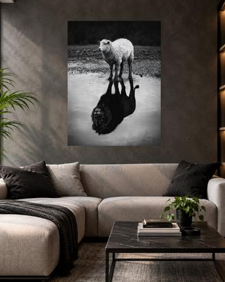 Quadro Motivazionale Leone/Pecora Moderno- 70x100