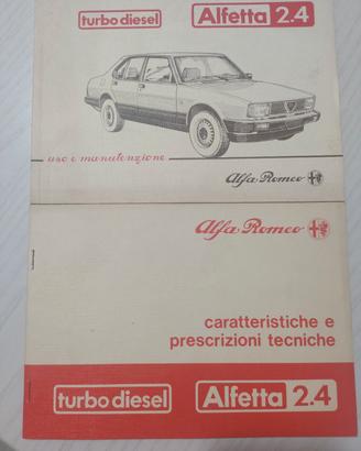 Libretto uso manutenzione e caratteristiche Alfa