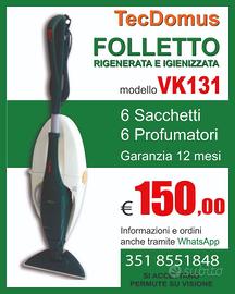 Folletto Vk131 rigenerata e igenizzata