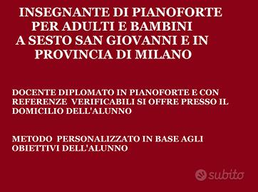 Insegnante pianoforte Sesto San Giovanni