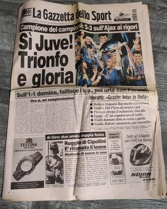 Gazzetta Champions Juve 1996