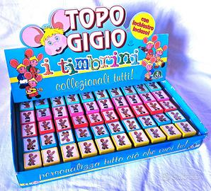 Topo Gigio Scatolo con 60 Timbri - Espositore 1980