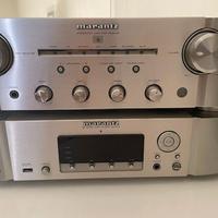 sistema audio amplificatore e 2casse Marantz e B&W