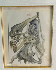 SALVADOR DALÌ xilografia originale Divina Commedia