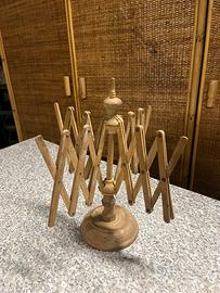 Arcolaio a ombrello da tavolo in legno vintage
