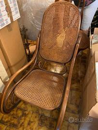 dondolo antico paglia di vienna