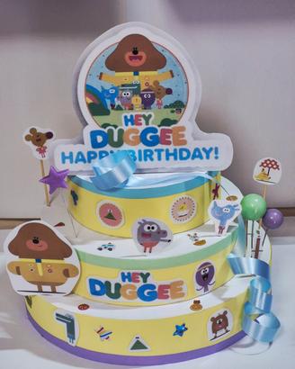 torta finta in polistirolo tema Hey Duggee 
