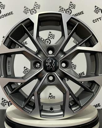 4 CERCHI IN LEGA PEUGEOT 1007 2008 207 208 da 15