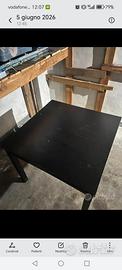 tavolo allungabile di legno  nero ikea  90x90