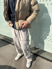 Pantaloni cargo uomo grigio chiaro