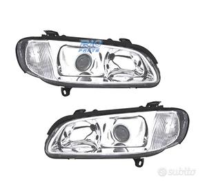 FARI PER OPEL OMEGA 94-99 LENTE CROMATA CON FONDO 