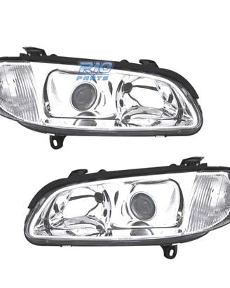 FARI PER OPEL OMEGA 94-99 LENTE CROMATA CON FONDO 