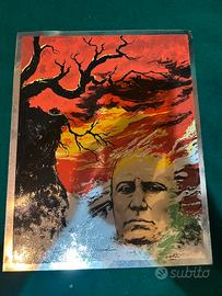 ROMANO MUSSOLINI STAMPA SU LAMIERA