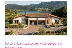 Lotto edificabile con vista lago