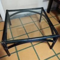 Tavolino da salotto im bambù e vetro