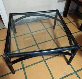 Tavolino da salotto im bambù e vetro