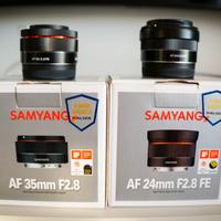 Obiettivi Samyang 24mm e 35mm Sony E-Mount 