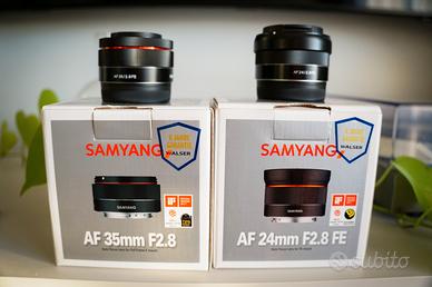 Obiettivi Samyang 24mm e 35mm Sony E-Mount 