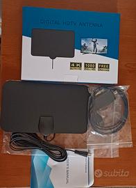 Antenna TV da interno HDTV DVB-T2  amplificatore