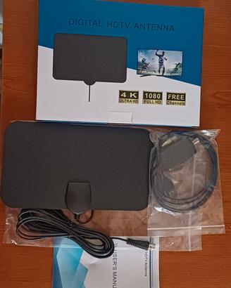 Antenna TV da interno HDTV DVB-T2  amplificatore