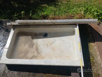 vasca marmo e 1 mensola marmo