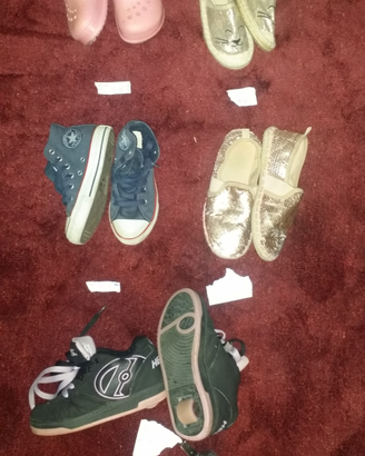 Scarpe bambina bambina , scarpe rotelle, converse