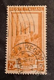 francobollo 25 lire 