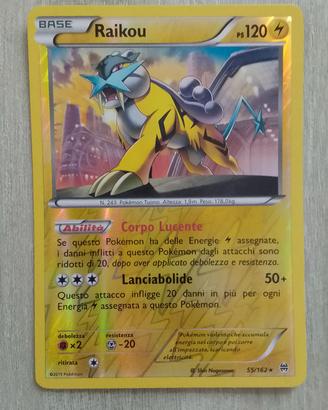 Card Pokémon Base Raikou Holo 55/162 2015 ITA