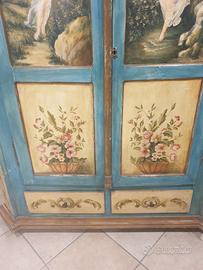 armadio dipinto a mano