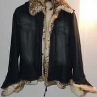 Giacca jeans interno pelliccia