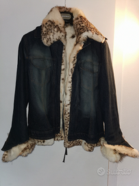 Giacca jeans interno pelliccia