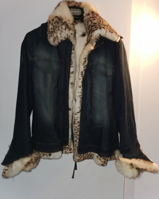 Giacca jeans interno pelliccia