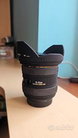 Sigma 10-20 F4-5,6 EX DC attacco Nikon F