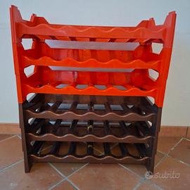 Cantinette in plastica portabottiglie anni '70