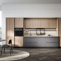 CUCINA LINEARE COMPRESO DI TAVOLO CON SEDIE