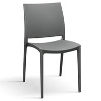 Set di 6 sedie Leggere in polipropilene Grigie