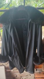 cappotto di pelle Nappa nero