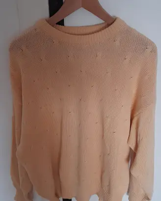 Maglione estivo puro cotone colore giallo taglia M