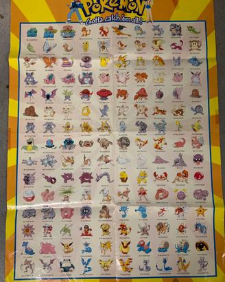 Poster Pokemon vintage 1999