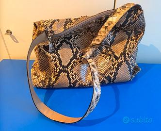 Borsa donna Enrico Pucci in vero pitone Made in IT