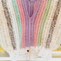 Maglia donna artigianale in cotone. Scollo a v