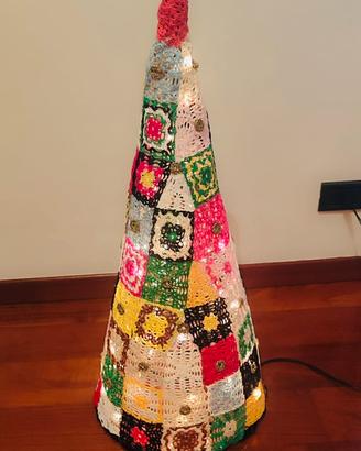 Albero di natale illuminato uncinetto crochet