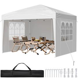 Gazebo Pieghevole da Esterno con Pareti Laterali