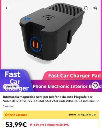 Pisstra ricarica wireless per Volvo XC 60 (2019)