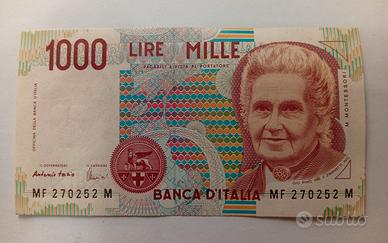 Banconota 1000 lire Montessori