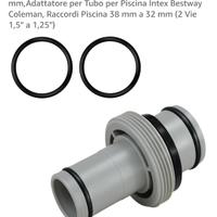 connettore tubo piscina 32mm a  38mm