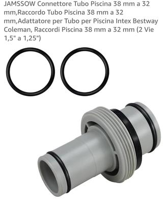 connettore tubo piscina 32mm a  38mm