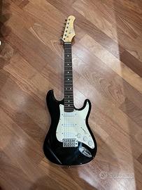 Chitarra elettrica eko s-100 3/4 nera