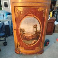 Mobile angolare in legno dipinto a mano epoca '800